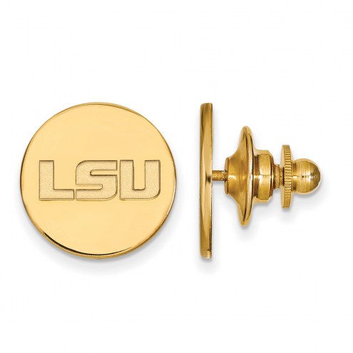LSU Tigers Sterling Silver Gold Plated Lapel Pin