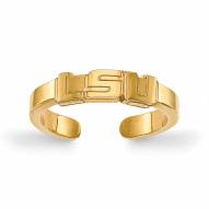 LSU Tigers Sterling Silver Gold Plated Toe Ring