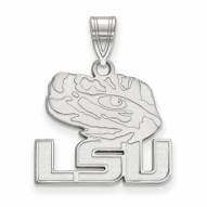 LSU Tigers Sterling Silver Medium Pendant