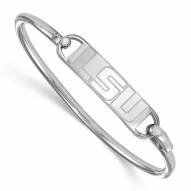 LSU Tigers Sterling Silver Wire Bangle Bracelet