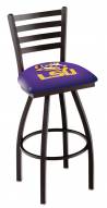 LSU Tigers Swivel Bar Stool with Ladder Style Back