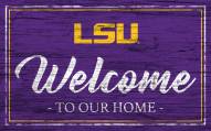 LSU Tigers Welcome to our Home 6" x 12" Sign