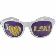 LSU Tigers White I Heart Game Day Shades