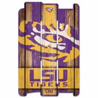 LSU Tigers Wood Fence Sign