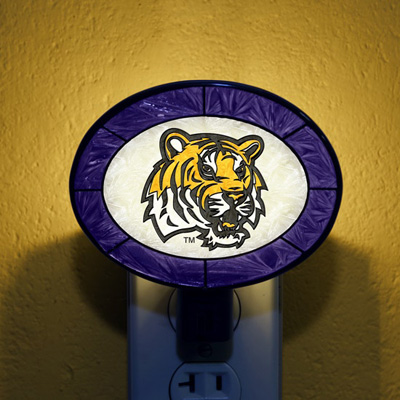 LSU Tigers NCAA Stained Glass Night Light