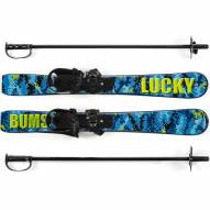 Lucky Bums Kids Snow Skis with Poles - SCUFFED