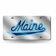 Maine Black Bears Silver Laser Cut License Plate