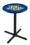 Marquette Golden Eagles Black Wrinkle Bar Table with Cross Base