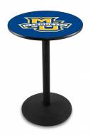 Marquette Golden Eagles Black Wrinkle Bar Table with Round Base