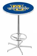 Marquette Golden Eagles Chrome Bar Table with Foot Ring