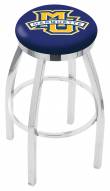 Marquette Golden Eagles Chrome Swivel Bar Stool with Accent Ring