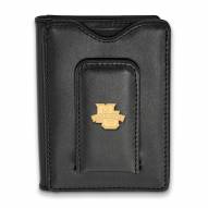 Marquette Golden Eagles Sterling Silver Gold Plated Black Leather Wallet