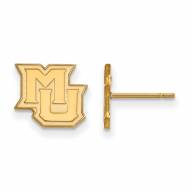 Marquette Golden Eagles Sterling Silver Gold Plated Extra Small Post Earrings