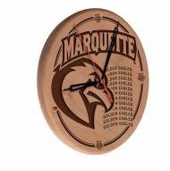 Marquette Golden Eagles Laser Engraved Wood Clock