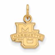 Marquette Golden Eagles NCAA Sterling Silver Gold Plated Extra Small Pendant