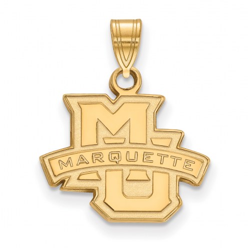Marquette Golden Eagles NCAA Sterling Silver Gold Plated Small Pendant