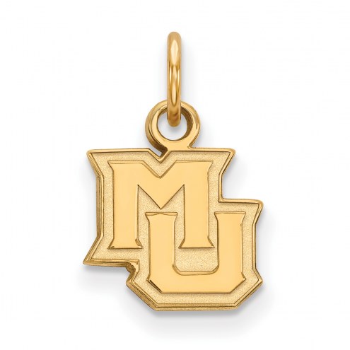 Marquette Golden Eagles Sterling Silver Gold Plated Extra Small Pendant