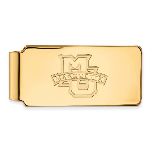 Marquette Golden Eagles Sterling Silver Gold Plated Money Clip