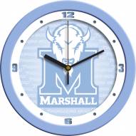 Marshall Thundering Herd Baby Blue Wall Clock