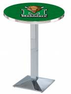 Marshall Thundering Herd Chrome Bar Table with Square Base