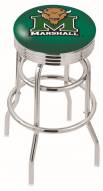 Marshall Thundering Herd Double Ring Swivel Barstool with Ribbed Accent Ring
