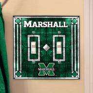Marshall Thundering Herd Glass Double Switch Plate Cover