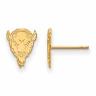 Marshall Thundering Herd Sterling Silver Gold Plated Extra Small Post Earrings