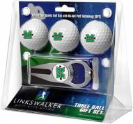 Marshall Thundering Herd Golf Ball Gift Pack with Hat Trick Divot Tool
