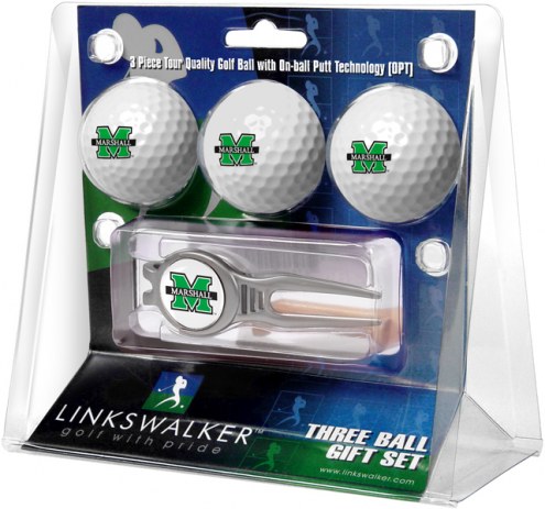 Marshall Thundering Herd Golf Ball Gift Pack with Kool Tool