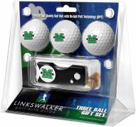 Marshall Thundering Herd Golf Ball Gift Pack with Spring Action Divot Tool