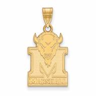 Marshall Thundering Herd NCAA Sterling Silver Gold Plated Large Pendant