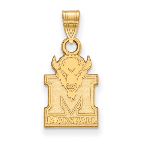 Marshall Thundering Herd NCAA Sterling Silver Gold Plated Small Pendant
