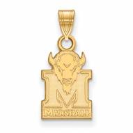 Marshall Thundering Herd NCAA Sterling Silver Gold Plated Small Pendant