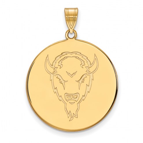Marshall Thundering Herd Sterling Silver Gold Plated Extra Large Disc Pendant