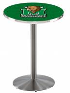 Marshall Thundering Herd Stainless Steel Bar Table with Round Base