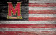 Maryland Terrapins 11" x 19" Distressed Flag Sign