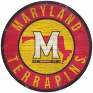 Maryland Terrapins 12" Circle with State Sign