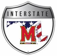 Maryland Terrapins 12" Patriotic Interstate Metal Sign