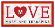 Maryland Terrapins 6" x 12" Love Sign