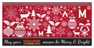 Maryland Terrapins 6" x 12" Merry & Bright Sign