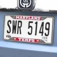 Maryland Terrapins Chrome Metal License Plate Frame