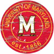 Maryland Terrapins Distressed Round Sign