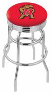 Maryland Terrapins Double Ring Swivel Barstool with Ribbed Accent Ring
