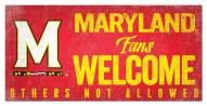 Maryland Terrapins Fans Welcome Sign