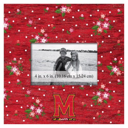 Maryland Terrapins Floral 10&quot; x 10&quot; Picture Frame