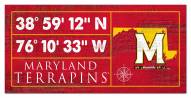 Maryland Terrapins Horizontal Coordinate 6" x 12" Sign