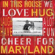 Maryland Terrapins In This House 10" x 10" Picture Frame