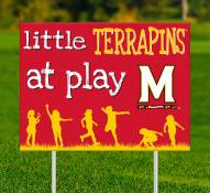 Maryland Terrapins Little Fans at Play 2-Sided Yard Sign