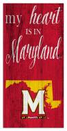 Maryland Terrapins My Heart State 6" x 12" Sign
