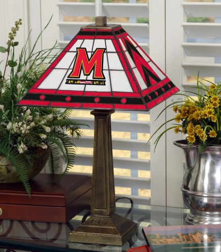Maryland Terrapins Stained Glass Mission Table Lamp